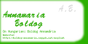 annamaria boldog business card