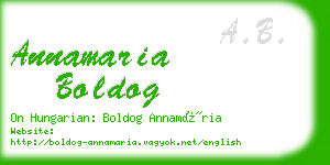 annamaria boldog business card